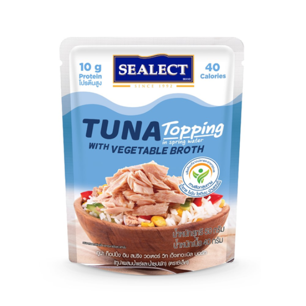 Tuna topping in mineral water and vegetable broth 50g