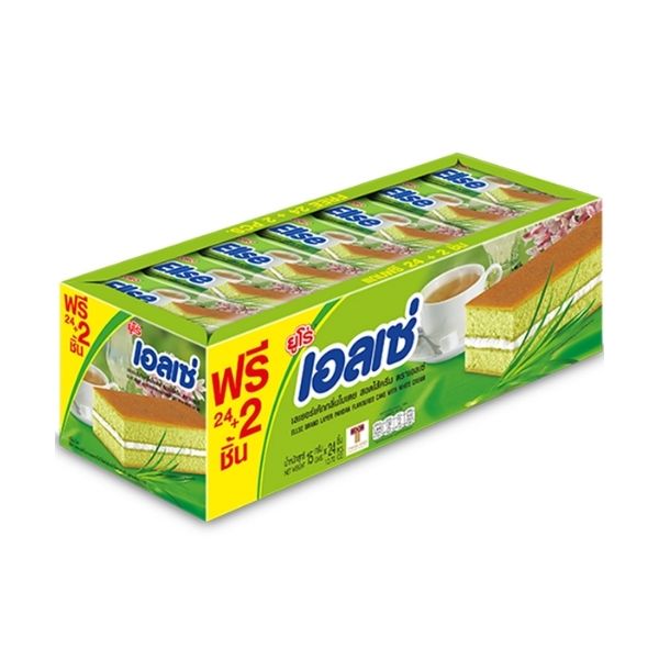 Pandan-flavored layer cake with cream filling 15g ( 24 sachets )