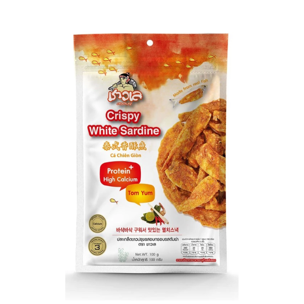 ปลาเกล็ดขาวปรุงรสอบกรอบ รสต้มยำ 100g