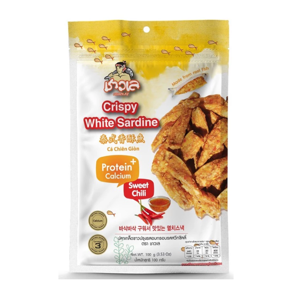 Crispy Baked Whitebait, Sweet Chili Flavor 100g