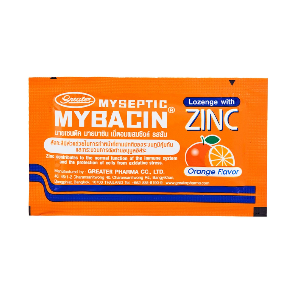 Zinc lozenges, orange flavor 400g (box of 40 sachets)