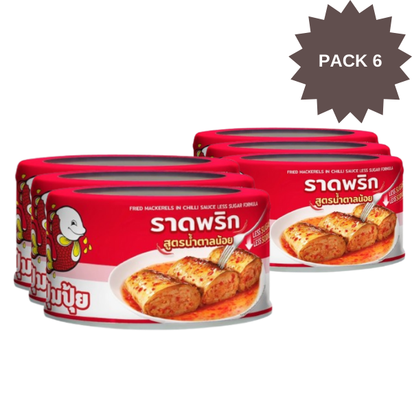 Fried Mackerel with Chili Sauce, Low-Sugar Recipe 185g Pack of 6