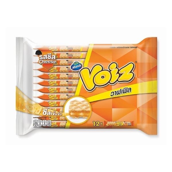 Cheese and puffed rice-flavored wafer 19g ( pack of 12 pieces )