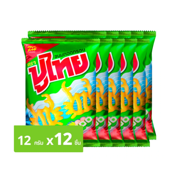 ขนมทอดกรอบ รสโนริสาหร่าย 12g แพ็ค 12