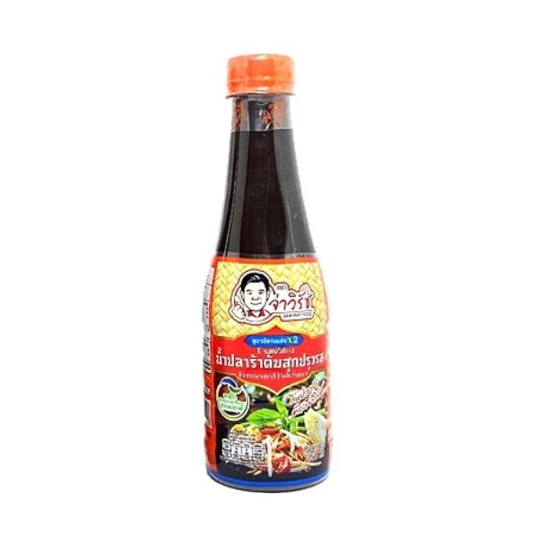 Seasoned cooked fermented fish sauce, Isan Zaab X2 recipe, orange cap, 350ml