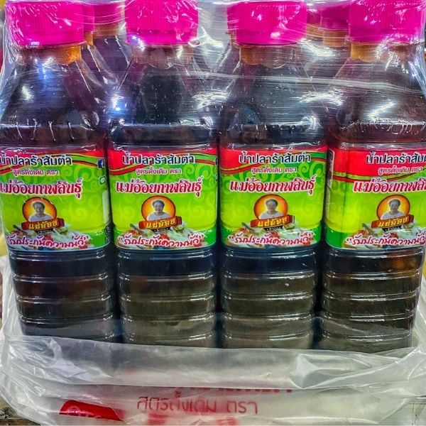 Cooked and seasoned fermented fish sauce, pink cap 400ml (12-bottle case)