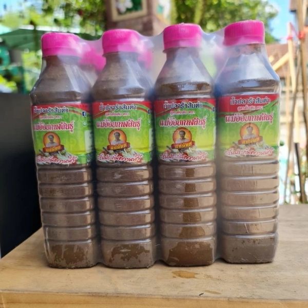 Cooked and seasoned fermented fish sauce, pink cap 400ml (12-bottle case)