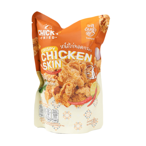 Tom Yum Crispy Fried Chicken Skin 30g