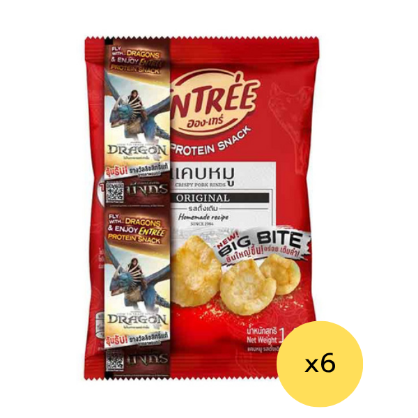 แคบหมู รสดั้งเดิม 14g ( แพ็ค 6 )