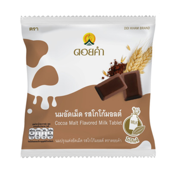 Compressed milk tablets, cocoa malt flavor 20g