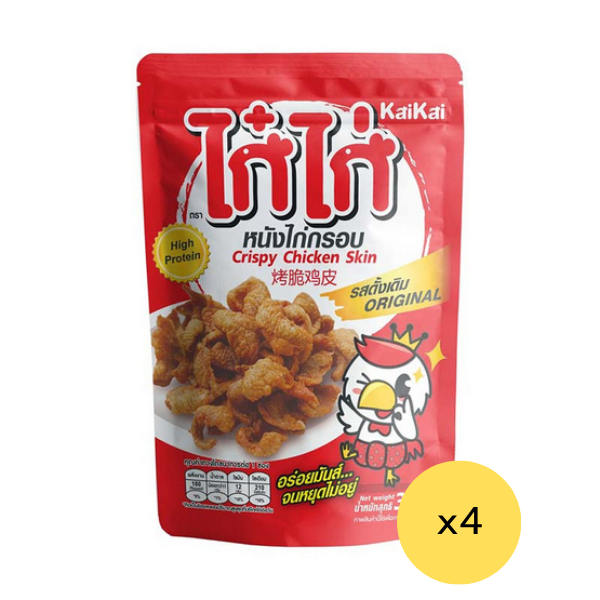 Original flavor crispy chicken skin 32g ( Pack of 4 )
