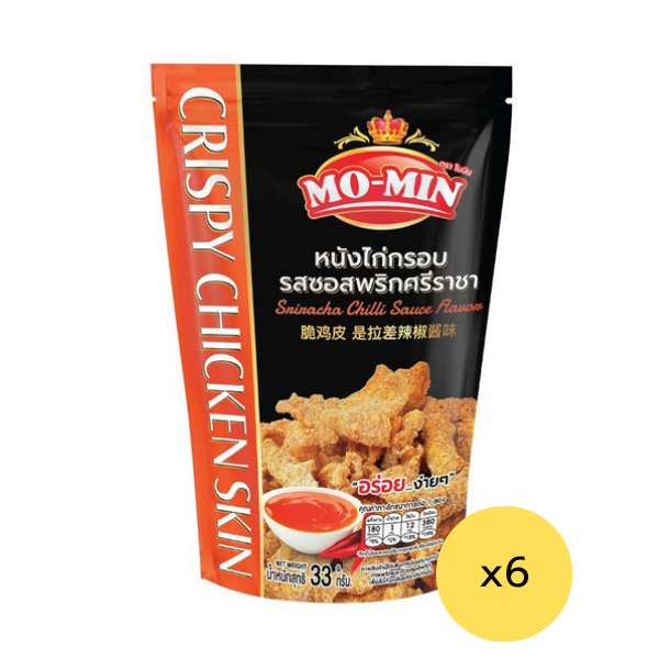 Crispy chicken skin, Sriracha chili sauce flavor 33g ( Pack of 6 )