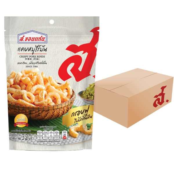 Fat-free pork rinds 32g ( Pack of 24 )
