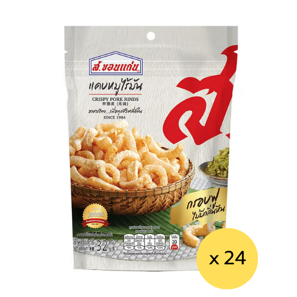 Fat-free pork rinds 32g ( Pack of 24 )