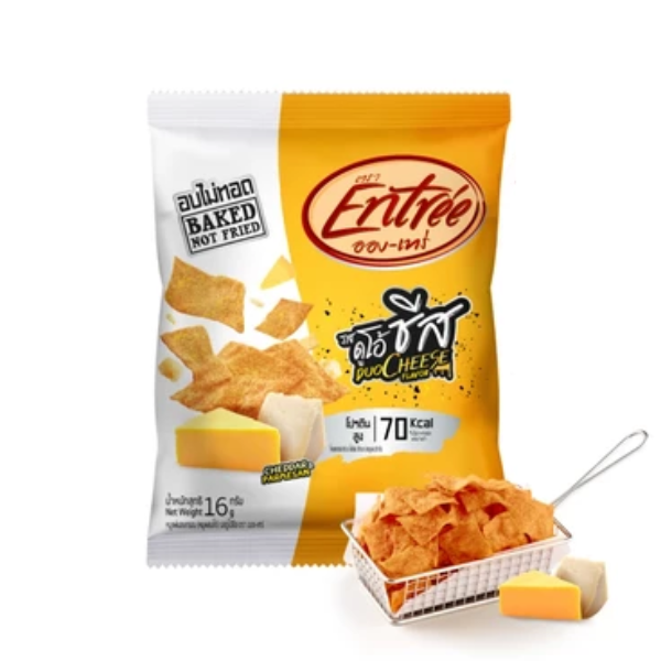 Crispy baked pork sheets, duo cheese flavor 16g ( Pack of 6 )