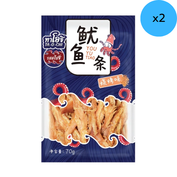 Northern Sea squid strips, Spicy flavor 70g (Pack of 2)