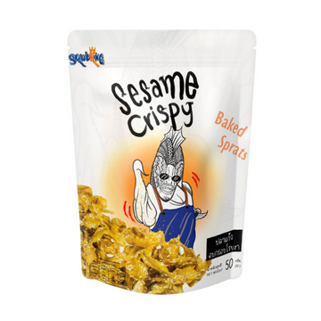 ปลาแก้วอบกรอบโรยงา 50g