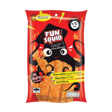 ปลาแผ่นอบกรอบปรุงรสปลาหมึก รสจัดจ้าน 12g