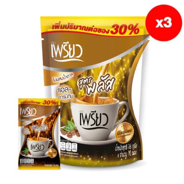 Instant Coffee Powder, Sugar-Free 16g 10 Sachets (Pack of 3)