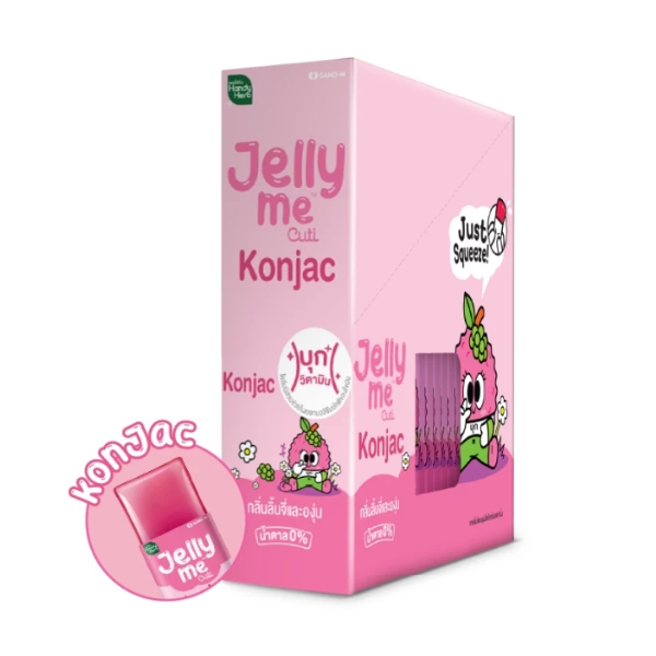 Me Qti Konjac jelly, lychee and grape flavors 30g (pack of 12 sachets)