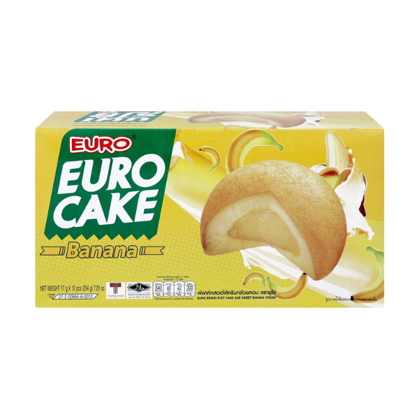 Banana Cream-Filled Puff Cake 204g ( 17g x 12 )