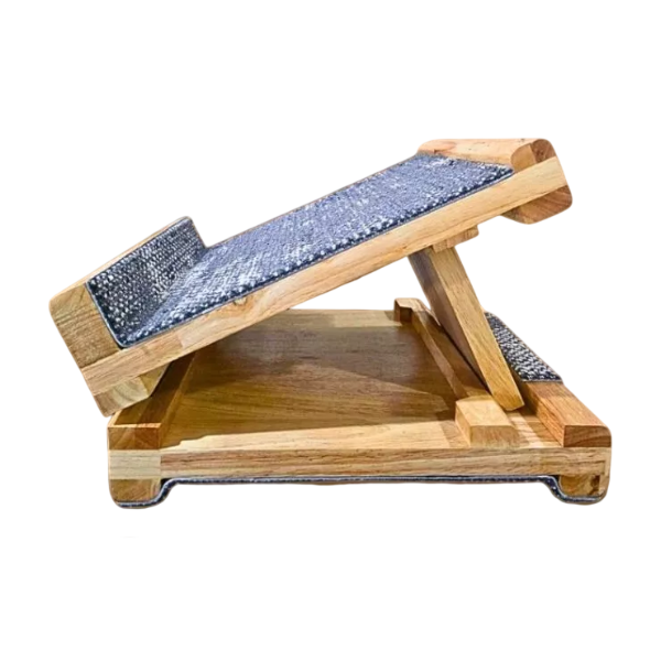 Stretching and muscle-relaxation stand, 30*35*15 cm (premium wood-grain design)