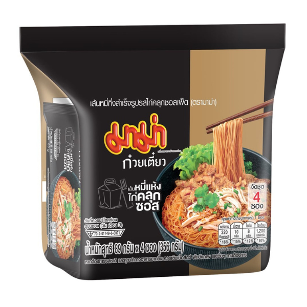 Spicy sauce-coated chicken-flavored instant rice vermicelli 89g (Pack of 4)
