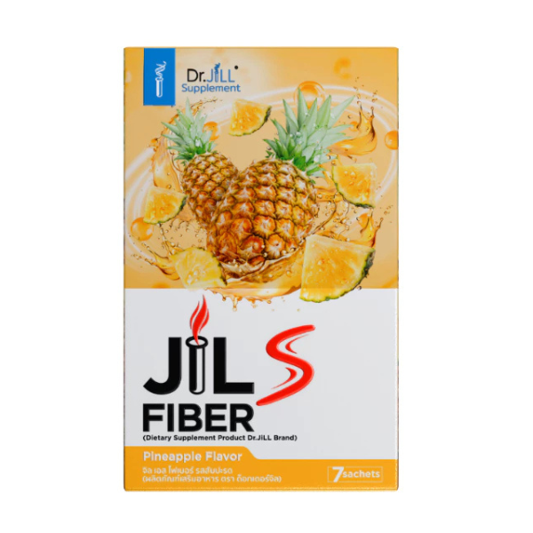 จิลเอสไฟเบอร์ รสสัปปะรด 1 กล่อง บรรจุ 7 ซอง 126g