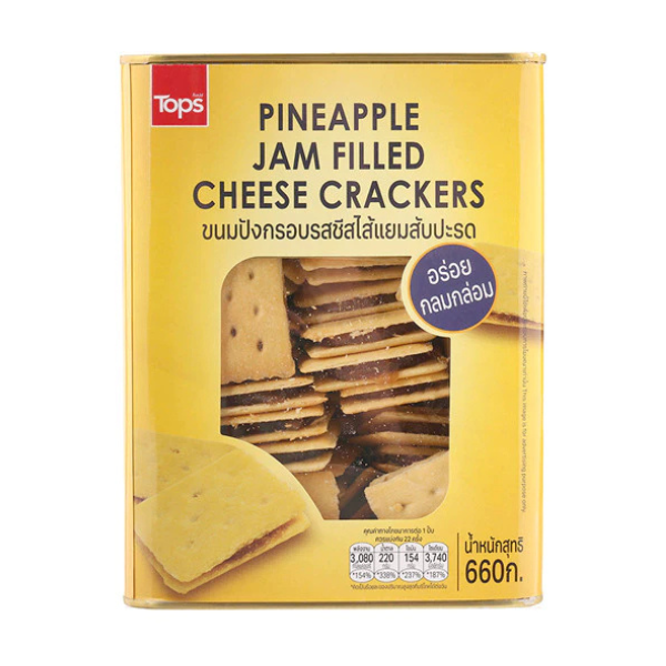 Cheese-flavored crispy bread with pineapple jam filling 660g