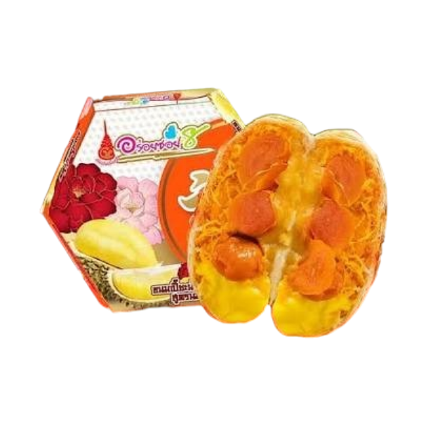 Fresh milk pastry with overflowing egg filling, durian and foi thong, salted egg 500g