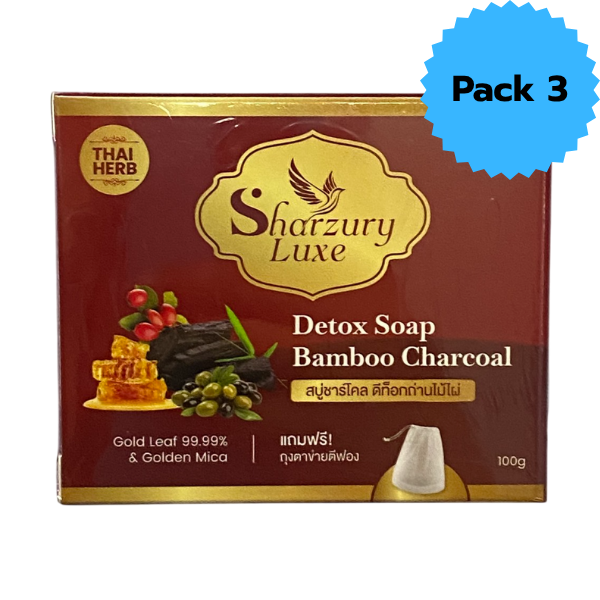 Bamboo charcoal soap 100g ( pack 3 )