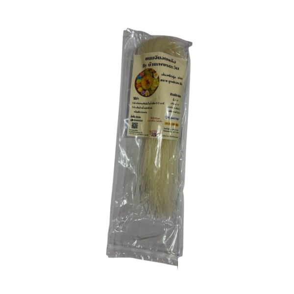 Dried white khanom chin noodles made from natural jasmine rice 100g