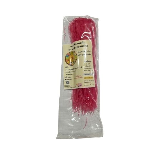 Dried pink khanom chin noodles made from dragon fruit peel 100g