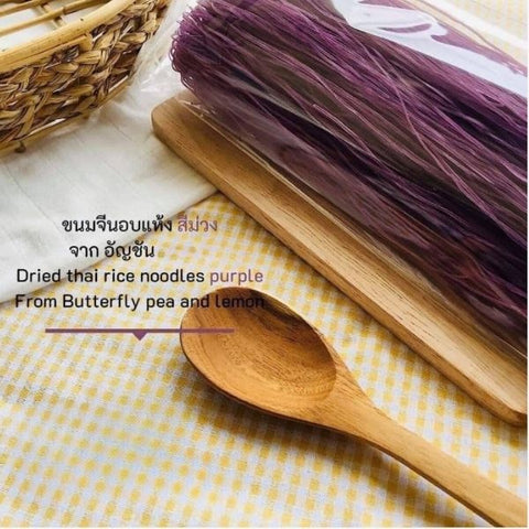 Purple dried rice noodles from butterfly pea 100g