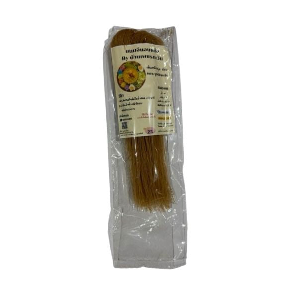 Dried brown khanom chin noodles made from brown rice 100g