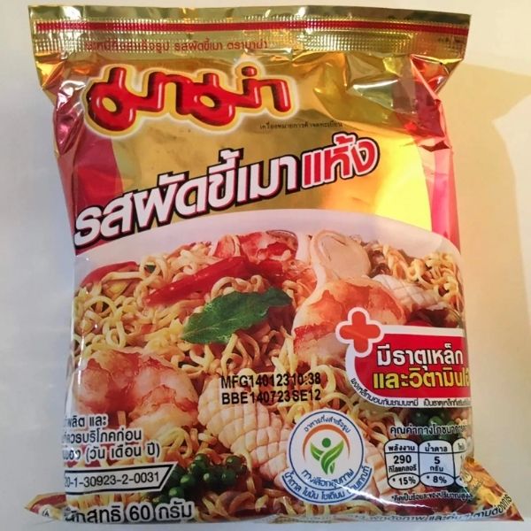 Instant noodles, dry drunken noodles flavor ( 60g x pack of 6 sachets )
