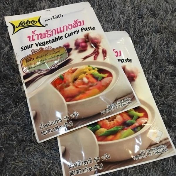 Sour curry paste 50g ( pack of 6 sachets )