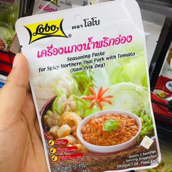 Nam Prik Ong Curry Paste 50g (Pack of 6 Packets)