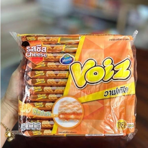 Cheese and puffed rice-flavored wafer 19g ( pack of 12 pieces )