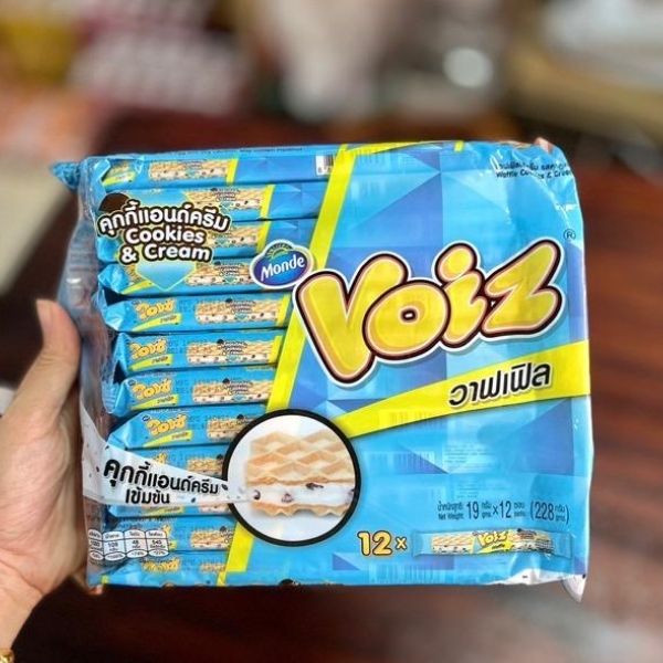 Cookies and cream crunch wafer 19g ( pack of 12 pieces )
