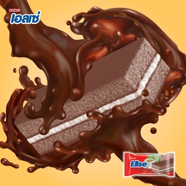 Chocolate-flavored layer cake with cream filling 15g ( 24 sachets )