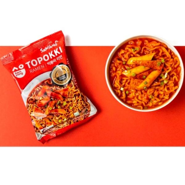 Dry instant noodles, tteokbokki flavor, 80g (5-pack)