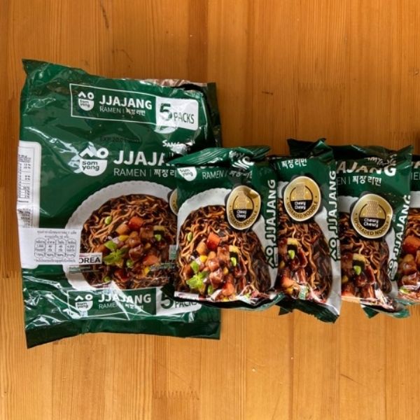 Dry instant noodles, original black bean sauce flavor, 80g (5-pack)