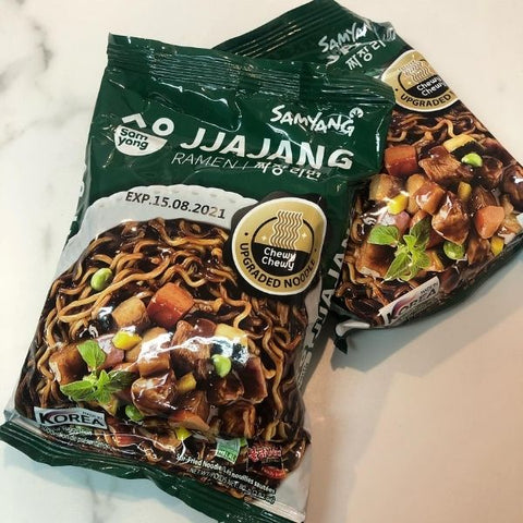 Dry instant noodles, original black bean sauce flavor, 80g (5-pack)