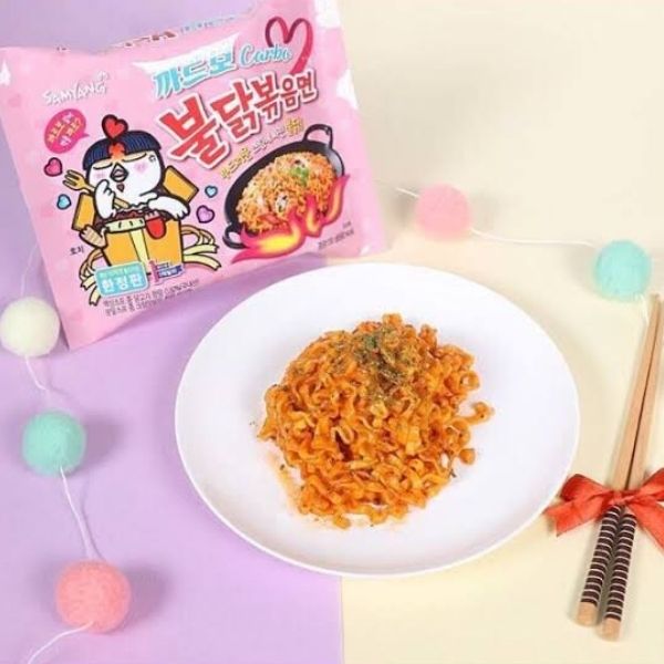 Dry instant noodles, spicy chicken carbonara flavor, 130g (5-pack)