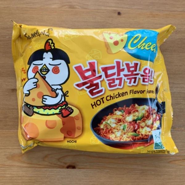 Dry instant noodles, spicy chicken cheese flavor, 140g (5-pack)