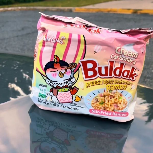Dry instant noodles, spicy carbonara flavor, 140g (5-pack)