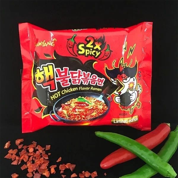 Dry instant noodles, extra-spicy chicken flavor, 140g (5-pack)