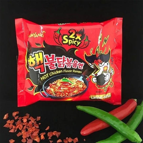 Dry instant noodles, extra-spicy chicken flavor, 140g (5-pack)