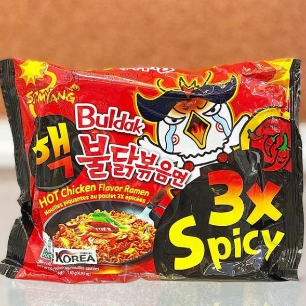 Dry instant noodles, triple-spicy chicken flavor, 140g (5-pack)